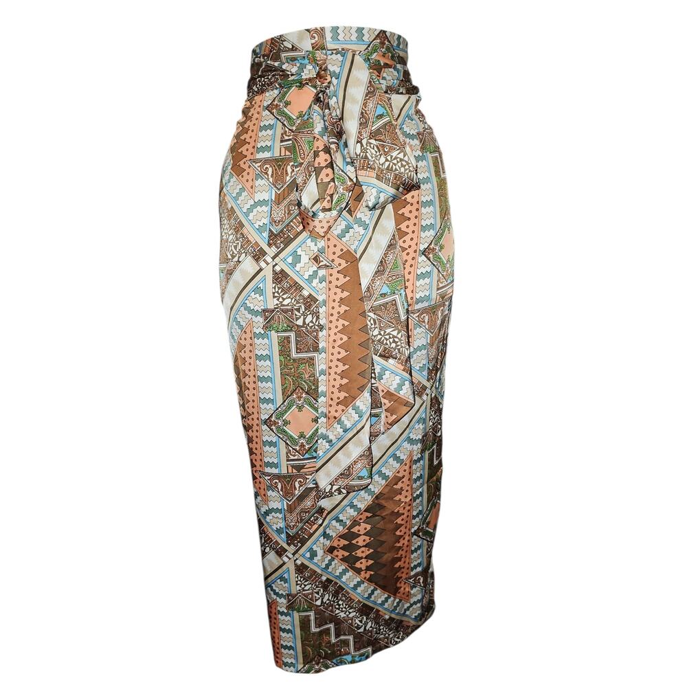 NWT The Ish Label Midi Wrap Skirt Womens Small Boho Resort Wear Vacation Cruise
